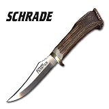 Schrade Fixed Blade Knife Stag Frontier Skinner Large