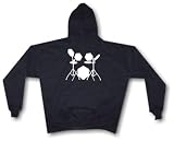 Electronic Drum Set Drummers Logo Men's Hoodie Sweat Shirt Small thru 4XL