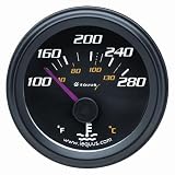 Equus 6262 Water Temperature Gauge - Black