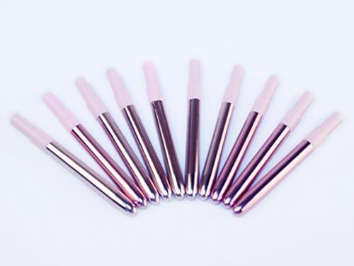 10pcs Disposable Lipstick Brush Wands Makeup Lip Balm Eyebrow Eyeliner Brushes Makeup Tool (Pink)