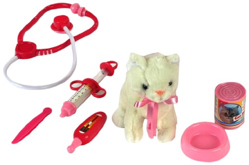 Klein - 4812 - Jeu d'imitation - Vétérinaire - Mallette avec Chat en Peluche et Accessoires - Barbie