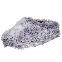 Dearfoams Women's Acrylic Pile Platform Slipper,Iris Frost,L