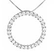 Tressa Sterling Silver CZ Circle Pendant