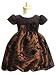 Black and Brown Flocked Taffeta Dress 2T - (Child)