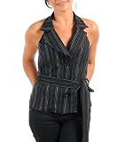 Plus Size Black Tie Vest