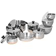 Revere Copper Clad Bottom 14 piece set, Stainless Steel