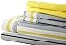 Spirit Linen home SL EST. 1988 - Queen Sheets, Super Soft Traditional Home Microfiber Bedding Set, Lightweight Home Decor & Ideal for All Seasons, Queen, Grey/Yellow Stripe