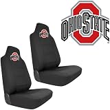 OSU Ohio State University Buckeyes Car Truck SUV Universal-Fit Bucket Seat Covers - Pair
