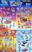 Blue Cat Cartoon Sticker Set x 4