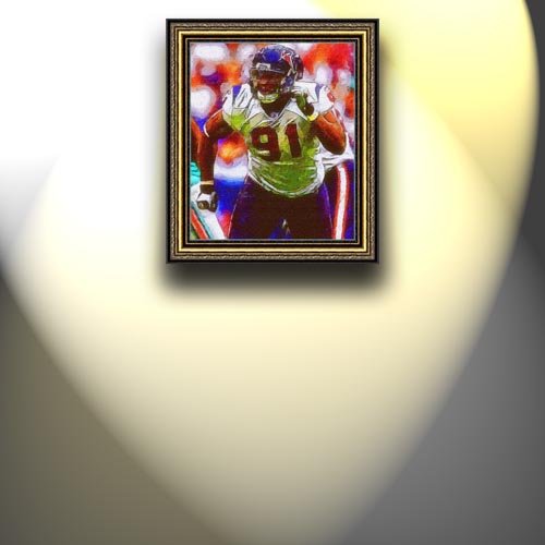 Completely Handpainted American Football Sport Painting, Custom Order FL8647, Oil on Canvas, with Option to Paint Jerry, Brett & Co. from Any Other Favorite Photograph or Picture, Unframed, Size 14'' x 17
