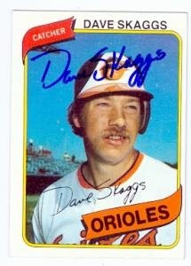 Dave Skaggs Autographed/Hand Signed baseball card (Baltimore Orioles) 1980 Topps #211