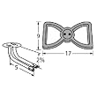 Figure-8 Cast Iron Burner L-Shaped Venturi