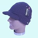 Mens Thinsulate Knitted Peaked Beanie Hat Charcoal Grey Ref: A440
