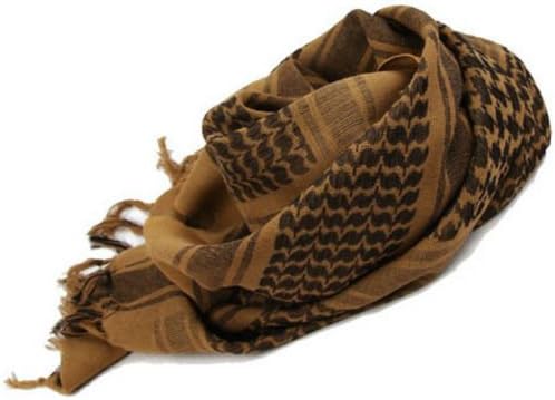 New Fashion Multi-use Cotton Military Tactical Scarf Wrap Arab Shemagh Keffiyeh Mask Bandanas Tan