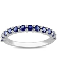 Sterling Silver Semi-Precious Gemstone Semi-Eternity Ring