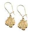 14K Yellow Cincinnati Bengals NFL Logo Dangle Earrings