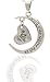 Expression Jewelry I Love You To The Moon and Back Two-Piece Moon & Heart Pendant Necklace | Free 18 Inch Necklace