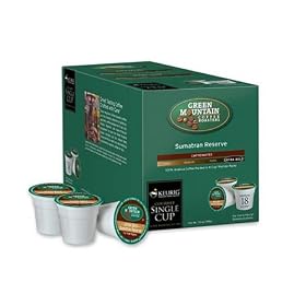 Green Mountain Sumatran Reserve Extra Bold Coffee - 18 Pack K-Cups for the Keurig Brewing Systems - 15507