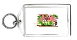 Keychain with dinosaur, fossil, guide, skeleton, museum