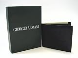 Giorgio Armani Black 100% Leather Wallet w/ 6 Credit Card Slots ART463