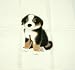 Puppy Dog Handpainted Silk Handkerchief or Scarf
