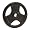 TKO Olympic 45 lb. Rubber Tri-Grip Plate