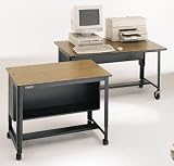 Da-Lite Mobile Computer Table with Electrical Assembly and 5 Casters