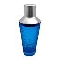 Wild Eye Designs Etched Martini Shaker, Cobalt