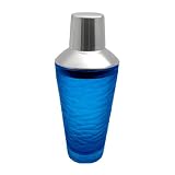 Wild Eye Designs Etched Martini Shaker, Cobalt