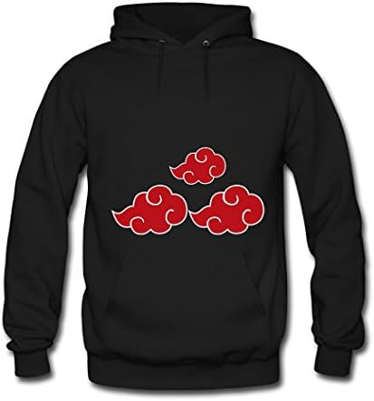 TKMYI Fashion Printing Customized Naruto Shippuden Akatsuki Clouds Men's Classic Hoodie Sweatshirt Red