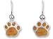 Paw Print Sterling Silver & Enamel Earrings