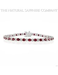 14KW Bracelet with 5.47ctw rubies and .72ctw round diamonds, 7"