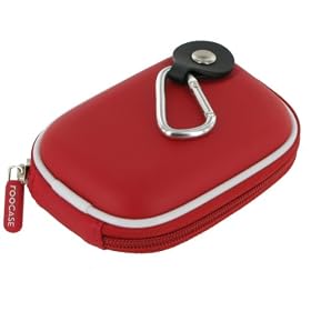 rooCASE EVA Hard Shell (Red) Carrying Case with Memory Foam for Panasonic Lumix DMC-S3 Digital Camera