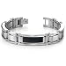 Bold & Beautiful Mens Stainless Steel Carbon Bracelet