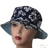 Flower Reversible Hat / Navy-Lt.Blue