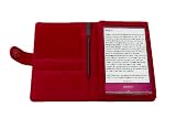 Produkt-Bild: Die original GeckoCovers Luxus H&uuml;lle f&uuml;r den Sony PRS T1 Touch E-Reader Ebook Cover H&uuml;lle rot / red - im praktischen Buchstyle mit original Gecko Applikation