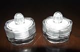 White Submersible Tea Light Leds for Wedding Centerpieces-(set of 12)-ON SALE NOW!!!