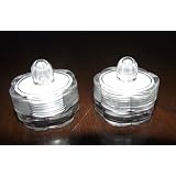 White Submersible Tea Light Leds for Wedding Centerpieces-(set of 12)-ON SALE NOW!!!
