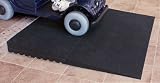 Rubber Threshold Ramp 2.5 High - 2 pack. This scooter ramp is designed for doorways and raised landings and can be used by itself or two combined to make entry and/or exit convenient and safe. This wheelchair Ramp has a capacity of 850 pounds. See All King Of Canes Products.