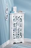 Shabby Chic Grapevine Detail Corner White Cabinet