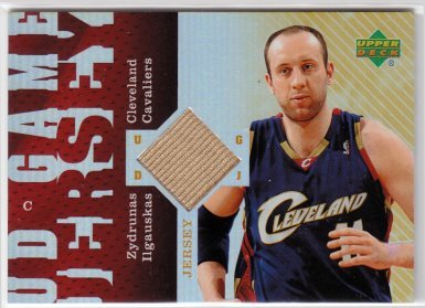 2006-07 UD Reserve Game Jersey Zydrunas Ilgauskas Cleveland Cavaliers #ZI Basketball Card