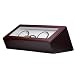 Quad Watch Winder for 4 Automatic Watches AC Operation Cherry Finish Engravable Plate