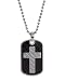 dogs10  - Mens Stainless Steel w Black Carbon Dog Tag