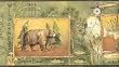 Green Wildlife Collage Wallpaper Border
