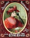 TIN SIGN NOSTALGIC ~ COCA COLA ~ VICTORIAN RED DRESS