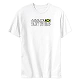 T-Shirt White Elegant Flag  Saint Thomas  Jamaica City