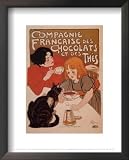 Compagnie Francaise des Chocolats Framed Art Poster Print by Théophile Alexandre Steinlen, 12x15