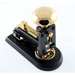 El Casco Small Stapler Black & 23Kt Gold Plated