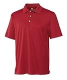 Cutter & Buck Men's DryTec Luxe Element Jacquard Polo, Cardinal Red, XX-Large