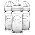 Philips AVENT Natural Glass Bottle, 8 Ounce (Pack of 3)